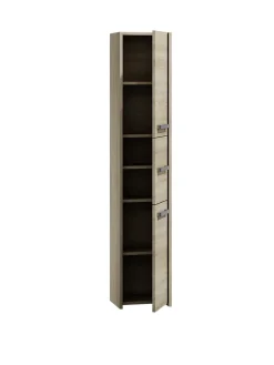 3xE Living Armoire de salle de bain, chêne sonoma, 170 x 30 x 30 cm