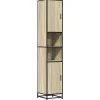 Vidaxl Armoire de salle de bain chêne sonoma bois d'ingénierie métal