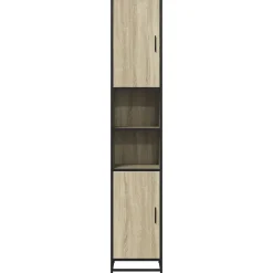 Vidaxl Armoire de salle de bain chêne sonoma bois d'ingénierie métal