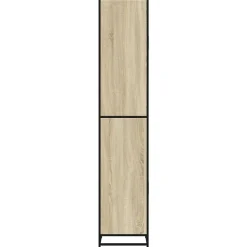 Vidaxl Armoire de salle de bain chêne sonoma bois d'ingénierie métal