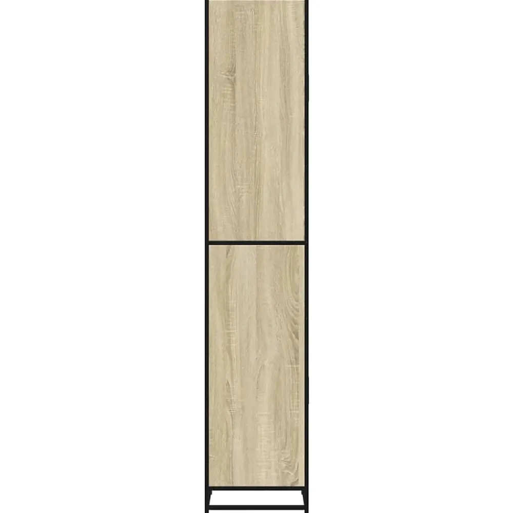 Vidaxl Armoire de salle de bain chêne sonoma bois d'ingénierie métal