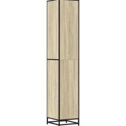 Vidaxl Armoire de salle de bain chêne sonoma bois d'ingénierie métal