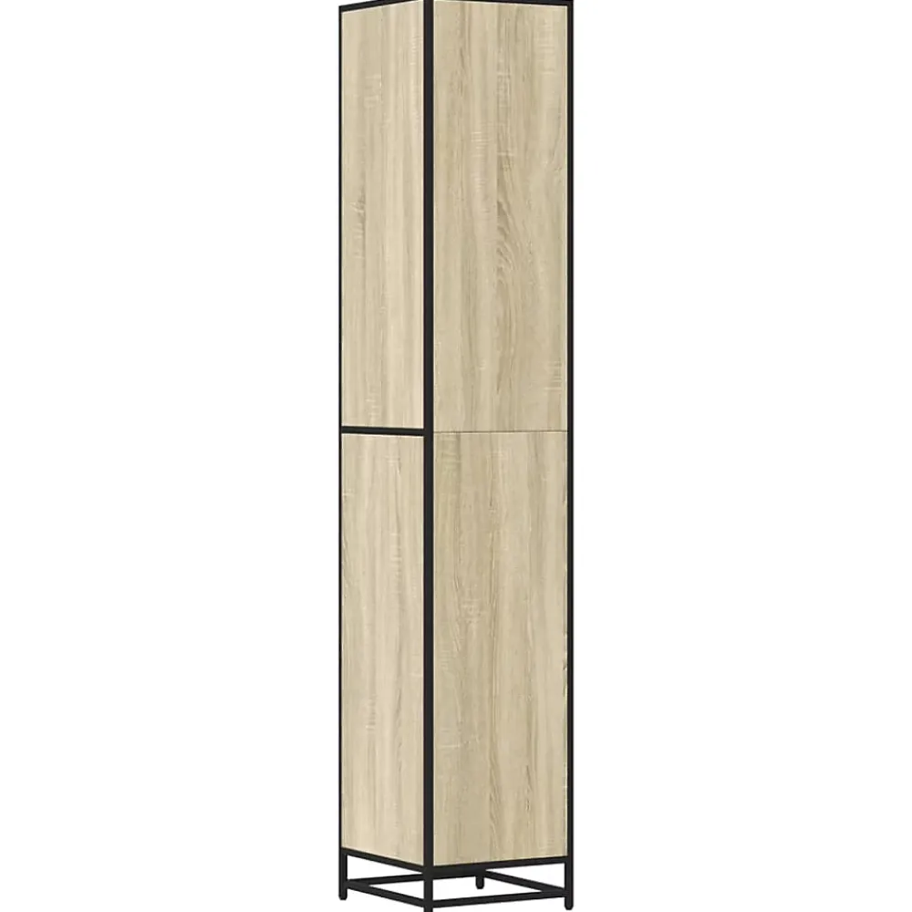 Vidaxl Armoire de salle de bain chêne sonoma bois d'ingénierie métal