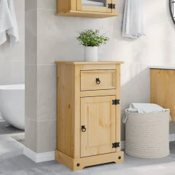 Vidaxl Armoire de salle de bain Corona 45x33x80 cm bois de pin massif