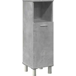 Vidaxl Armoire de salle de bain Gris béton 30x30x95 cm Aggloméré