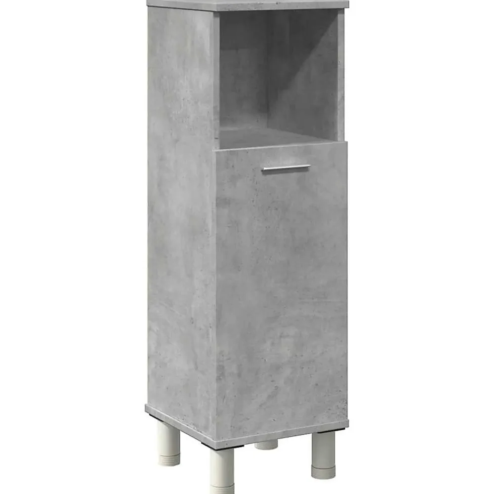 Vidaxl Armoire de salle de bain Gris béton 30x30x95 cm Aggloméré