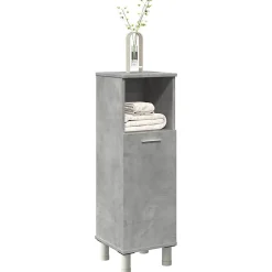 Vidaxl Armoire de salle de bain Gris béton 30x30x95 cm Aggloméré