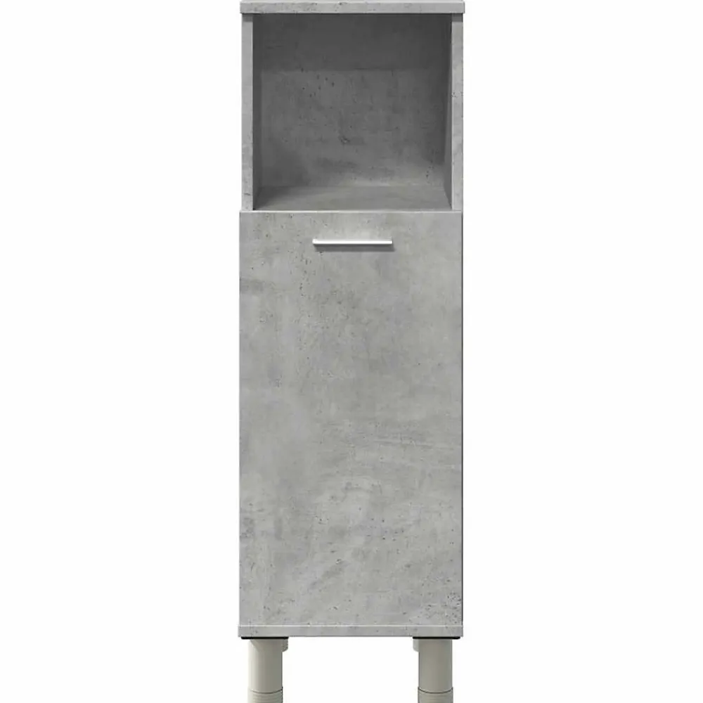 Vidaxl Armoire de salle de bain Gris béton 30x30x95 cm Aggloméré