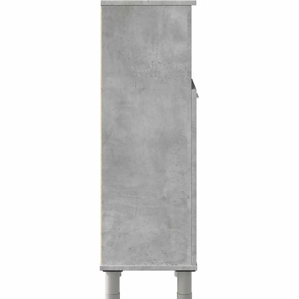 Vidaxl Armoire de salle de bain Gris béton 30x30x95 cm Aggloméré