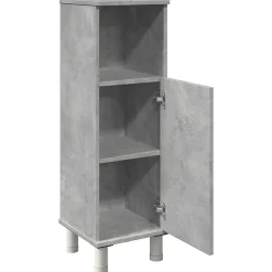 Vidaxl Armoire de salle de bain Gris béton 30x30x95 cm Aggloméré
