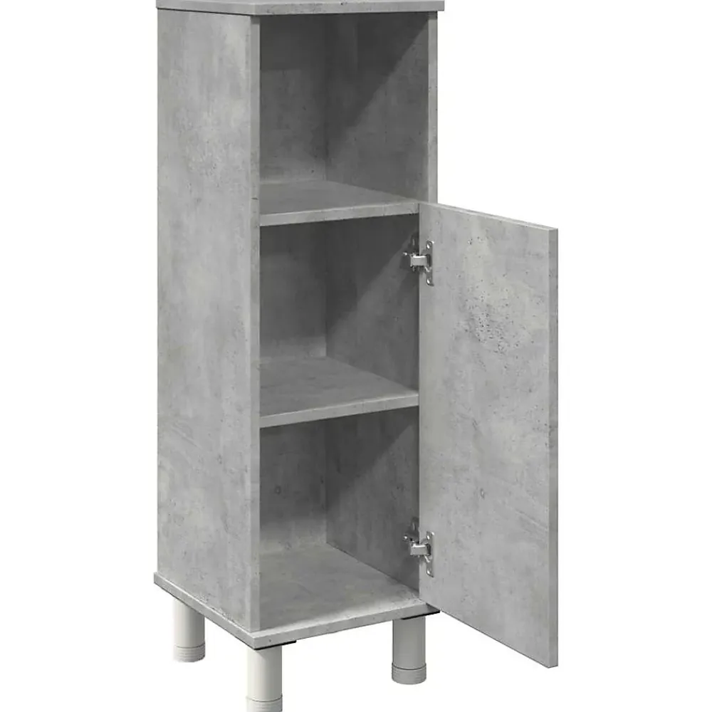 Vidaxl Armoire de salle de bain Gris béton 30x30x95 cm Aggloméré