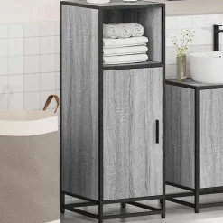 Meuble Wc|Vidaxl Armoire de salle de bain sonoma gris 35x37,5x100 cm