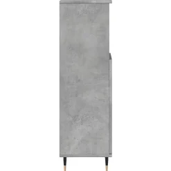 Meuble Wc|Vidaxl Armoire de salle de bain gris béton 30x30x100 cm