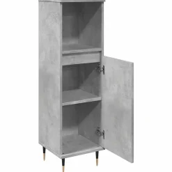 Meuble Wc|Vidaxl Armoire de salle de bain gris béton 30x30x100 cm