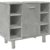 Meuble Wc|Vidaxl Armoire de salle de bain Gris béton 60x32x53,5 cm Aggloméré