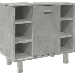 Meuble Wc|Vidaxl Armoire de salle de bain Gris béton 60x32x53,5 cm Aggloméré