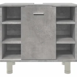 Meuble Wc|Vidaxl Armoire de salle de bain Gris béton 60x32x53,5 cm Aggloméré