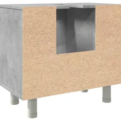 Meuble Wc|Vidaxl Armoire de salle de bain Gris béton 60x32x53,5 cm Aggloméré