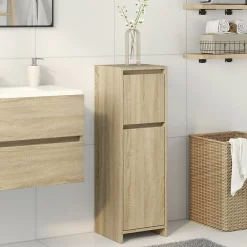 Meuble Wc|Vidaxl Armoire de salle de bain Chêne sonoma 30x30x95 cm Aggloméré