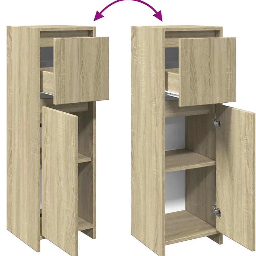 Meuble Wc|Vidaxl Armoire de salle de bain Chêne sonoma 30x30x95 cm Aggloméré