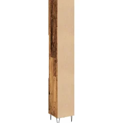 Vidaxl Armoire de salle de bain vieux bois 30x30x190cm bois ingénierie