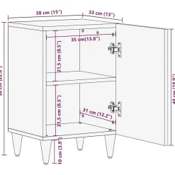 Vidaxl Armoire de salle de bain 38x33x58 cm bois massif de manguier