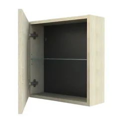 Cooke & Lewis Armoire de salle de bains effet chêne l.50 x H.50 x P.17 cm, Calao