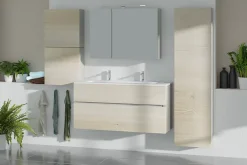 Cooke & Lewis Armoire de salle de bains effet chêne l.50 x H.50 x P.17 cm, Calao