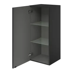 Colonne De Salle De Bains|Meuble De Salle De Bains Faible Profondeur|GoodHome Armoire de salle de bains noir mat l.40 x H.90 x P.36 cm, Imandra