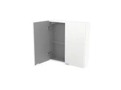 Meuble Wc|Armoire De Salle De Bains|GoodHome Armoire de salle de bains faible profondeur blanc brillant l.60 x H.60 x P.15 cm, Imandra