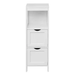Mobili Rebecca Armoire de Salle de Bains en MDF Blanc avec 2 Tiroirs 1 étagère Rebecca Mobili