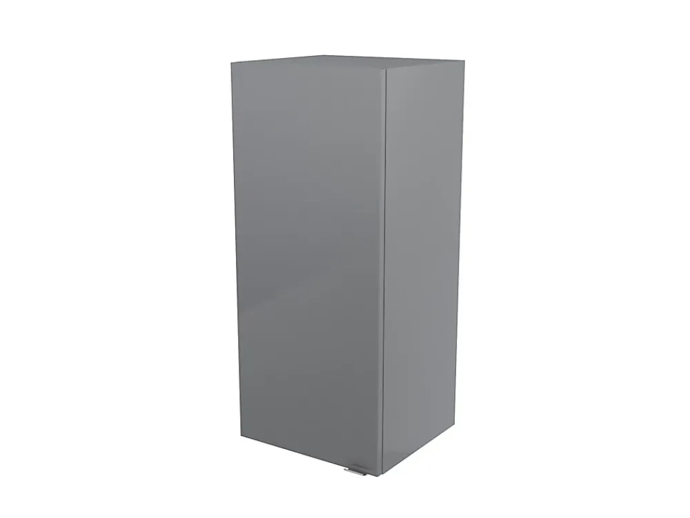 GoodHome Armoire de salle de bains gris brillant l.40 x H.90 x P.36 cm, Imandra