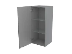 GoodHome Armoire de salle de bains gris brillant l.40 x H.90 x P.36 cm, Imandra