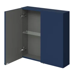 Armoire De Salle De Bains|Meuble Wc|GoodHome Armoire de salle de bains faible profondeur bleu nuit mat l.60 x H.60 x P.15 cm, Imandra