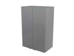 GoodHome Armoire de salle de bains gris brillant l.60 x H.90 x P.36 cm, Imandra