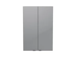GoodHome Armoire de salle de bains gris brillant l.60 x H.90 x P.36 cm, Imandra