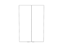 GoodHome Armoire de salle de bains gris brillant l.60 x H.90 x P.36 cm, Imandra