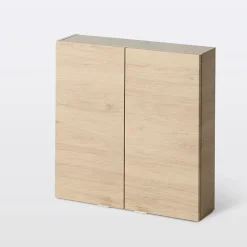 Meuble Wc|Armoire De Salle De Bains|GoodHome Armoire de salle de bains faible profondeur effet chêne l.60 x H.60 x P.15 cm, Imandra