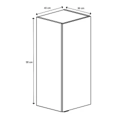 Colonne De Salle De Bains|Meuble De Salle De Bains Faible Profondeur|GoodHome Armoire de salle de bains effet chêne l.40 x H.90 x P.36 cm, Imandra