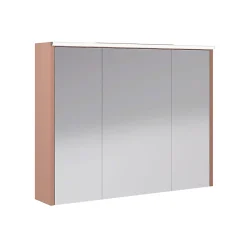 Decotec Armoire de salle de bains éclairante avec miroir Archi terracotta mat 90 cm