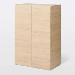 GoodHome Armoire de salle de bains effet chêne l.60 x H.90 x P.36 cm, Imandra