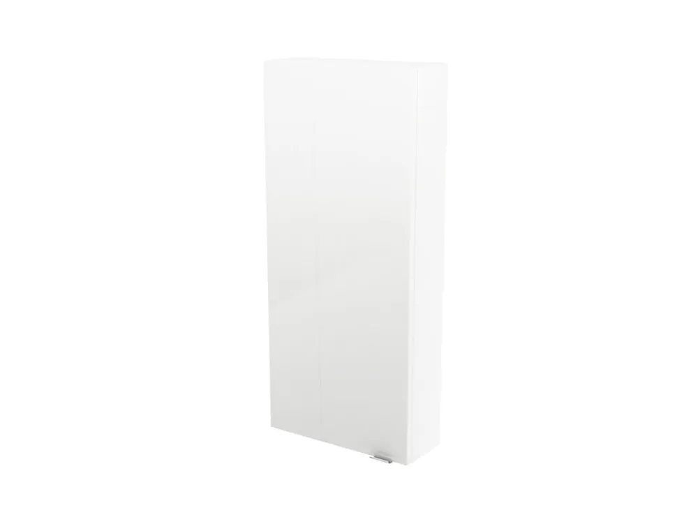 Meuble Wc|Colonne De Salle De Bains|GoodHome Armoire de salle de bains faible profondeur blanc brillant l.40 x H.90 x P.15 cm, Imandra