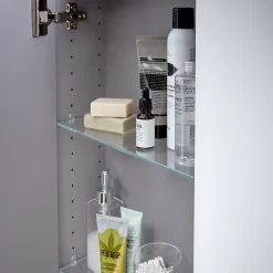 Meuble Wc|Colonne De Salle De Bains|GoodHome Armoire de salle de bains faible profondeur blanc brillant l.40 x H.90 x P.15 cm, Imandra
