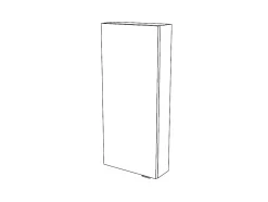 Meuble Wc|Colonne De Salle De Bains|GoodHome Armoire de salle de bains faible profondeur blanc brillant l.40 x H.90 x P.15 cm, Imandra