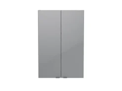 Meuble Wc|Armoire De Salle De Bains|GoodHome Armoire de salle de bains faible profondeur gris brillant l.60 x H.90 x P.15 cm, Imandra