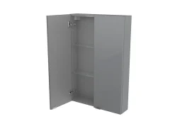 Meuble Wc|Armoire De Salle De Bains|GoodHome Armoire de salle de bains faible profondeur gris brillant l.60 x H.90 x P.15 cm, Imandra