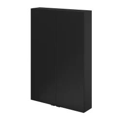 GoodHome Armoire de salle de bains faible profondeur noir mat l.60 x H.90 x P.15 cm, Imandra