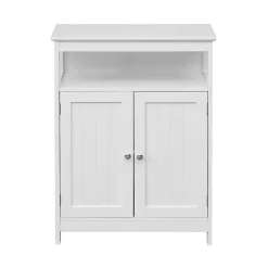 Mobili Rebecca Armoire de Salle de Bains 2 Portes et étagère MDF Blanc Rebecca Mobili