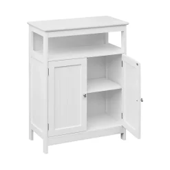 Mobili Rebecca Armoire de Salle de Bains 2 Portes et étagère MDF Blanc Rebecca Mobili