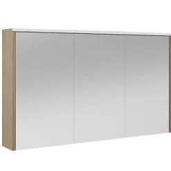 Armoire De Toilette|Decotec Armoire de salle de bains lumineuse LED avec miroir effet bois l.120 x H.70 x P.18 cm, Havana